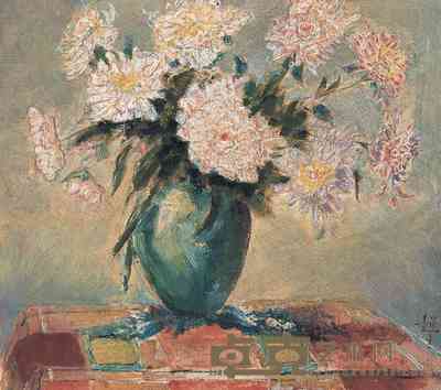 李超士 瓶花 19×16cm